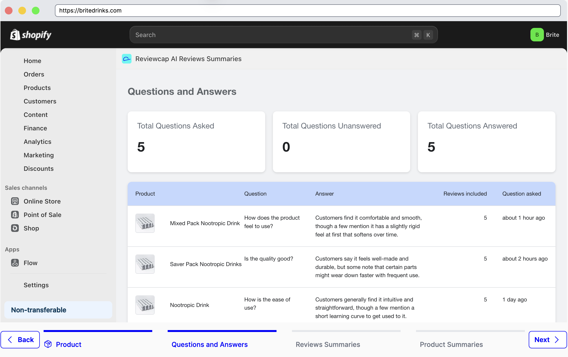 Admin Shopify App Demo