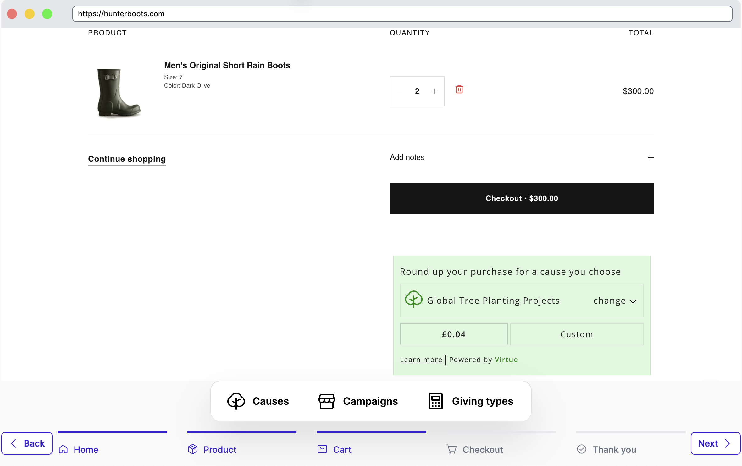 Cart Page Shopify App Demo