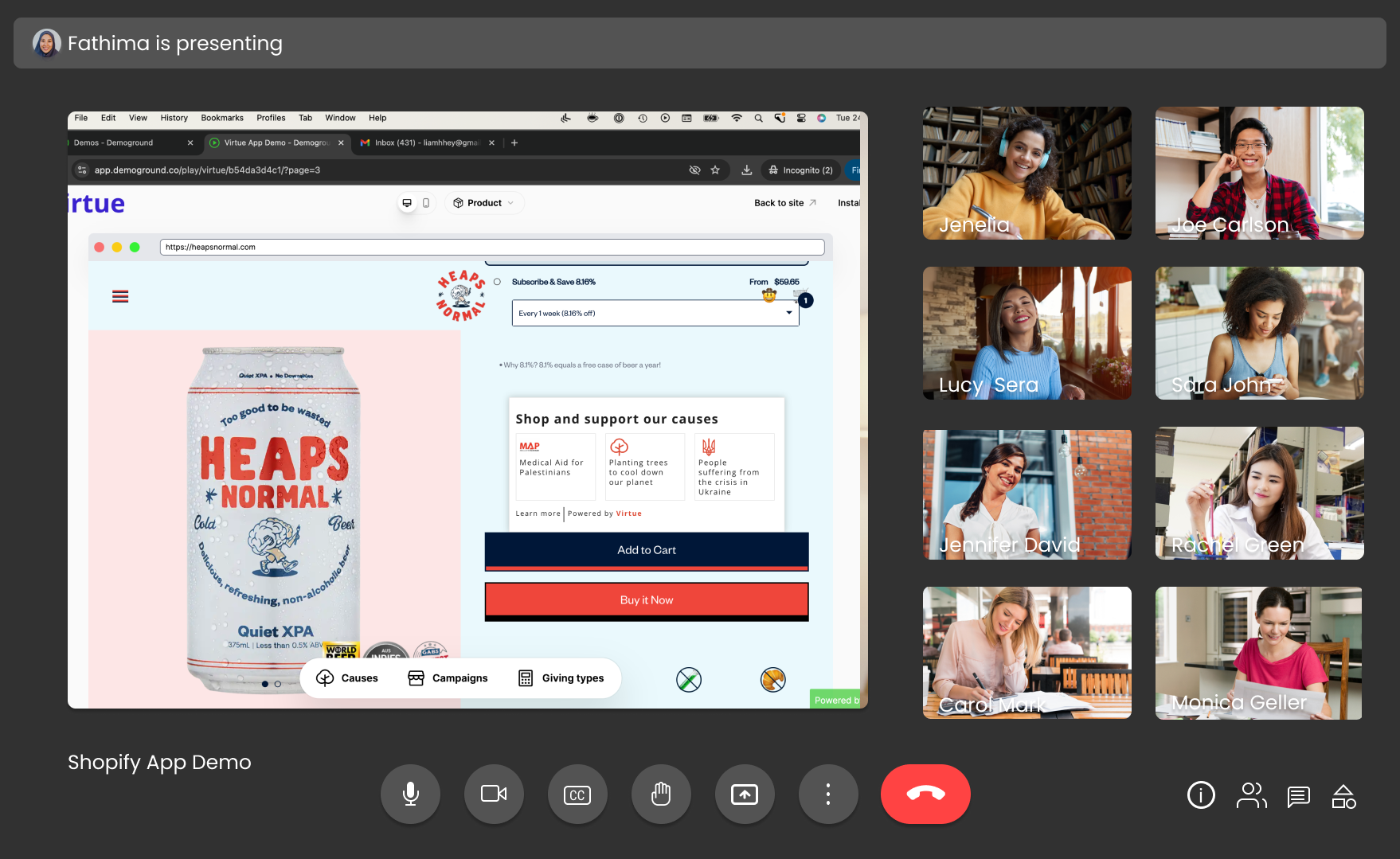 Live call demo feature screenshot