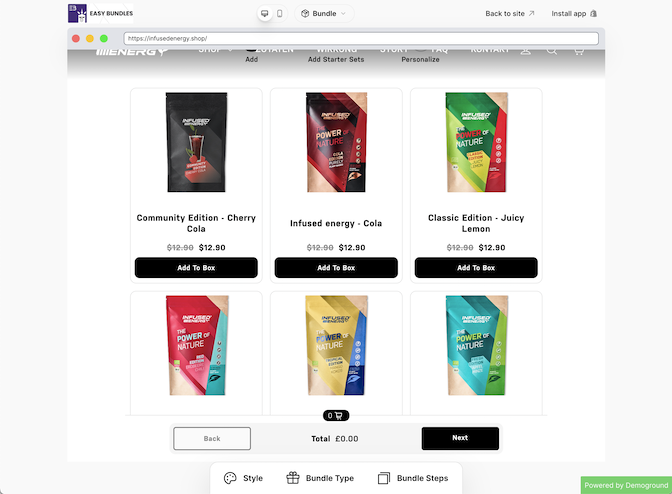 Screenshot of Easy Bundles app